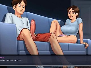 our hot gym teacher in summertime saga, i can't stop staring at her ass and tits