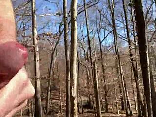 Bold risky business in outdoor homemade scene