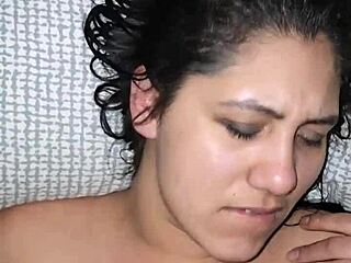 Lonely Brunette Wife Bent Over for Face Fucking in Hottub