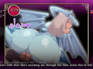 Giant Tits Mechanical Angel Drains Futa Dick in Game