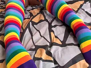 Young babe with ahegao face sucks dick deep then gets doggy fucked to creampie