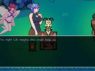 lovely lesbian succubus in hentai game