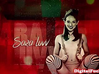 santa facializes beautiful babe after blowjob