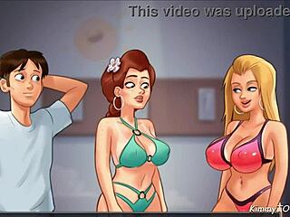 College babes spin bottle for big dick prize