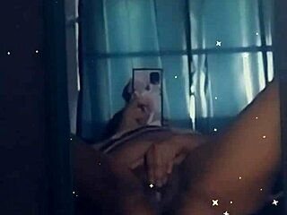 Pussy REFLECTION - Kharmas SHOW-OFF with HUGE ass on bed