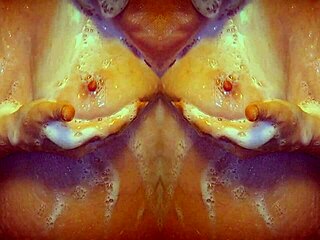 Milf's Sensual Shower Scene with Erotic Mirror Reflection and Soapy Massage