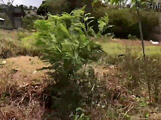 Nina Rivera gives sloppy head by river