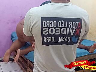 Behind Scenes with Brunette Bent Over for Big Black Cock