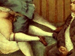 vintage erotic cartoon drawing with retro charm