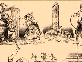 vintage erotic cartoon drawing with retro charm