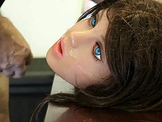 girl next door sucking me off, cum on her face