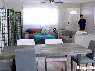 Aften Opal and Ava Sinclaire take turns on Juan Loco's cock