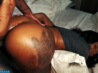 Amateur Ebony Girl Sucks and Fucks Huge BBC During Netflix Chill.