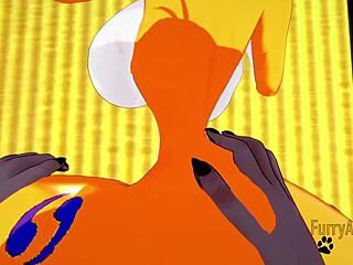 Digimon Hentai: Taomon Gives Boobjob and Blowjob in 3D Anime