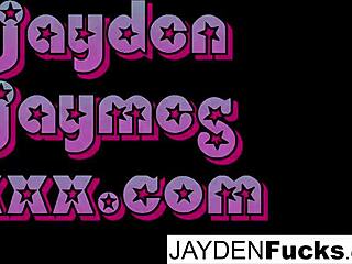 Jayden Jaymes Strips Off Sexy Pink Lingerie Nude