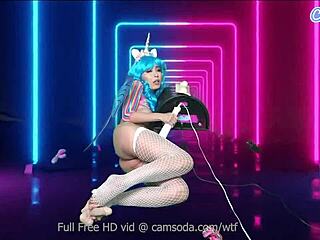 asian marica hase with big tits rides sybian to wild orgasm