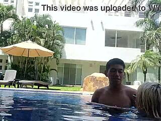 Delicious Fucking After Swimming In The Pool