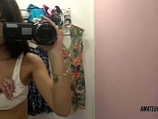 dana masturbates sneakily in dressing room