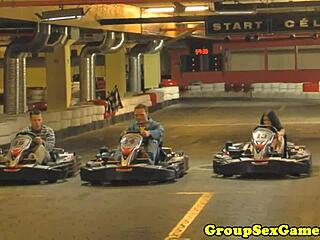 Real Gaming Cocksucking After Gokarting with Babe in Panties and Thong