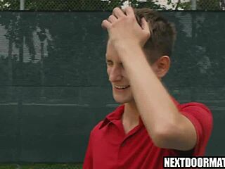 Young gay boys serve up some hardcore tennis and anal action