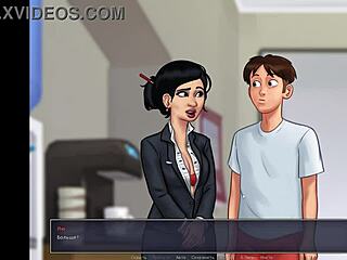 is this summertime saga gameplay making you wet? watch the teen slut in action