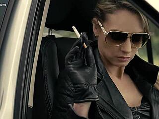 just chilling in the car with leather vibes