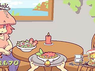 Futanari di funghi futa hentai game ep 1 giving then shemale cum as special sauce in the restaurant