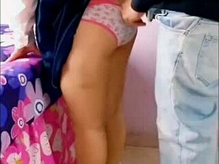 Mexican student with cleaning lady and school girl