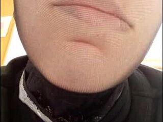 with stockings on my face, i look like a pig