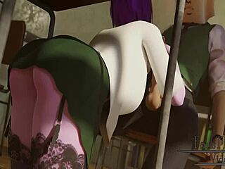 Raven Stays After Class In The Classroom For Extra Lessons