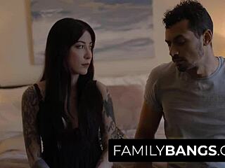 Goth Charlotte And Alex Jones Sweat On Bed