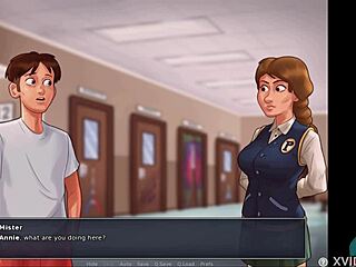 Summertime Saga 32 • Hot Asian Teacher Jerks Student Off