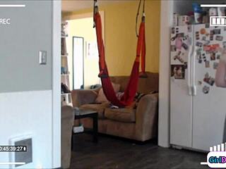 teen gives masturbation show on nannycam