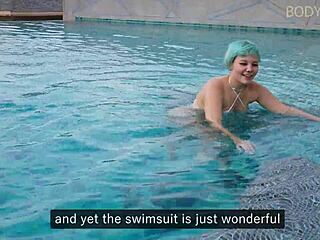 Stepsister in bikini seduces stepbrother with monster cock?