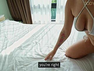 Stepsister in bikini seduces stepbrother with monster cock?