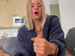 Teen Babe Jerks Off My Cock With Warm Hands In Homemade POV Till Cumshot