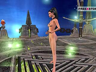 i watch this indian bhabhi in animated hentai, giving sexy positions before masturbating with candle