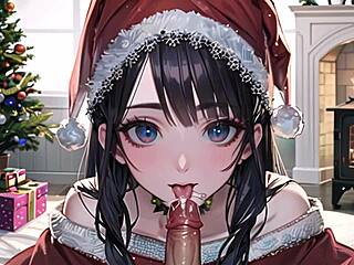 Girls Masturbate Pussy for Merry Christmas ASMR