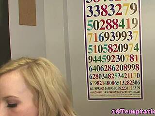 Stepsister jerks and sucks cock in classroom roleplay!