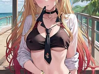 these ai big tits girls say, 'come play with our sexy asses in hentai'