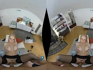 Sarah vandella feels horny with monster cock in stockings