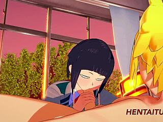 boku no hero hentai jiro kyoka blowjob boobjob