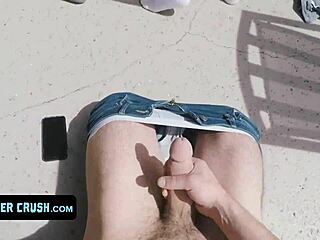 Why can't he stop staring at his cute stepbrother playing ball?