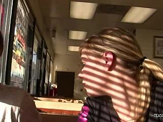 Blonde Sweetie Takes Hard Pounding in Wet Bathroom Pussy Smash