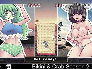 Bikini Girl Rips Clothes In Hentai Striptease Game
