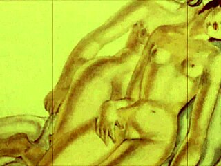 Vintage Cartoon Depicts Erotic Anime Scene