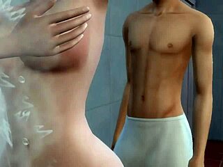 Teen 18+ stepsiblings fucking in the shower with big tits and anal