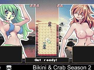 Bikini Girl Rips Clothes In Hentai Striptease Game