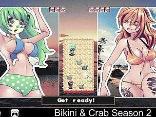 Bikini Girl Rips Clothes In Hentai Striptease Game