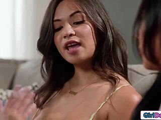 is the stepdaughter ready for stepmom's strapon?